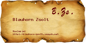 Blauhorn Zsolt névjegykártya